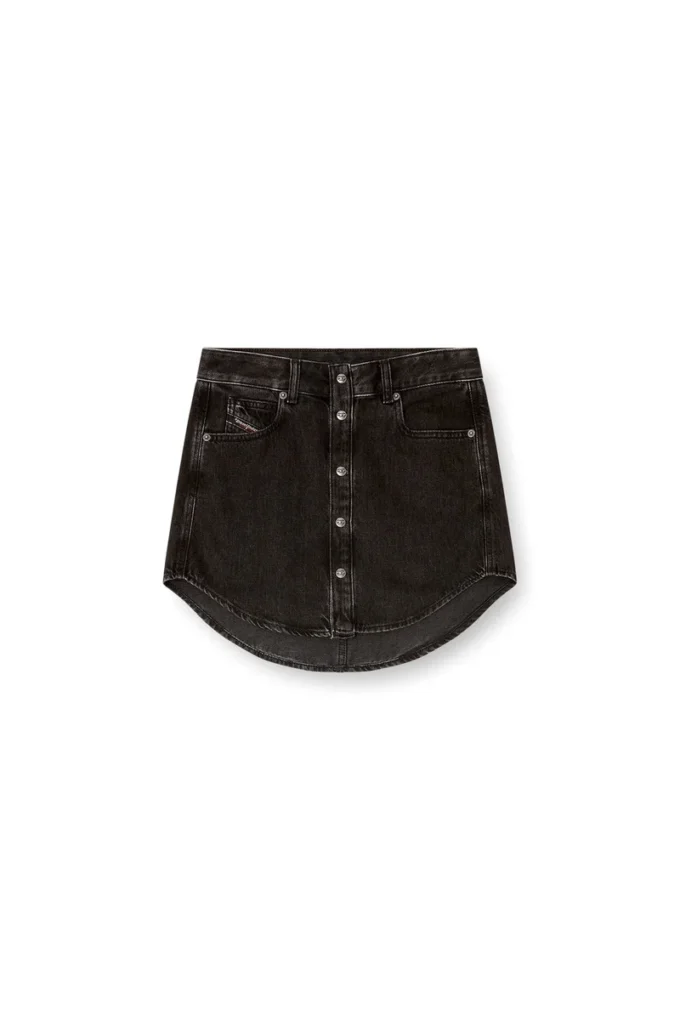 de-ard Mini-jupe en denim boutonnée sur le devant