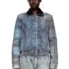 de-ateli-s Veste courte en denim bouclé graphique