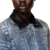 de-ateli-s Veste courte en denim bouclé graphique
