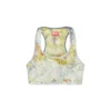 de-detop-fse Top court en denim dévoré à fleurs