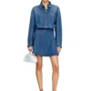 de-drevia-s Robe en denim avec broderie dans le dos