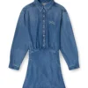 de-drevia-s Robe en denim avec broderie dans le dos