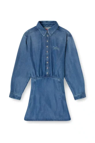 de-drevia-s Robe en denim avec broderie dans le dos