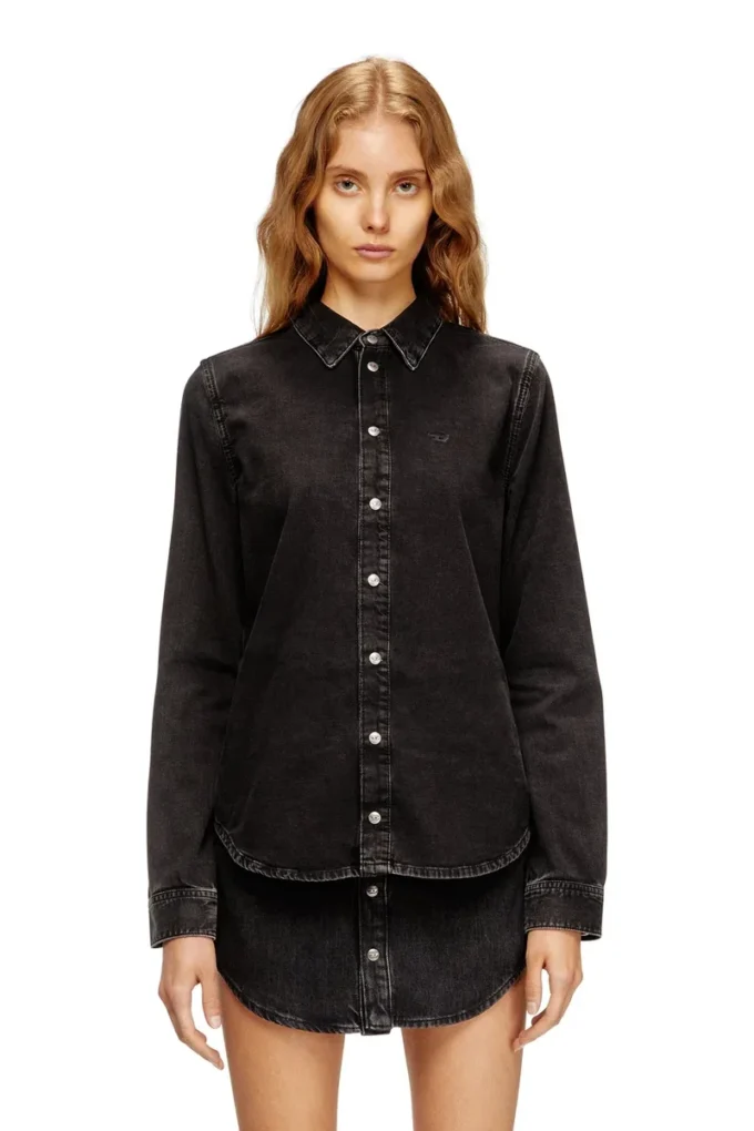 de-eazy Chemise en denim avec coutures contrastées