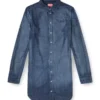 de-eazy dress-s Robe chemise en denim fluide Prince de Galles