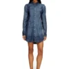 de-eazy dress-s Robe chemise en denim fluide Prince de Galles