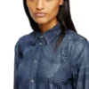 de-eazy dress-s Robe chemise en denim fluide Prince de Galles