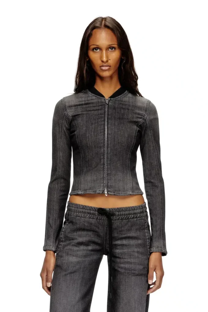 de-gary-d jogg Veste courte en denim monochrome