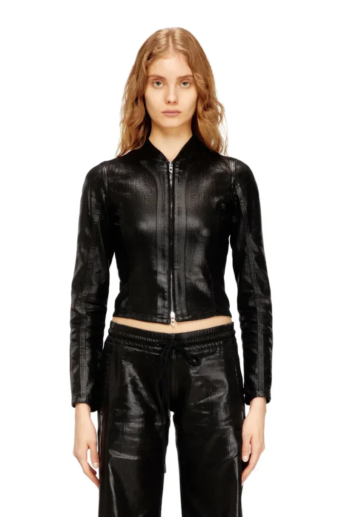 de-gary-d jogg Veste courte en JoggJeans enduit brillant