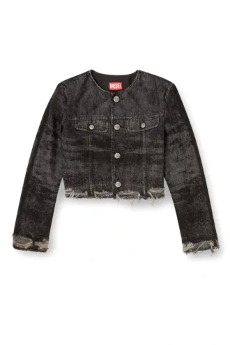 de-graffy-fsh Veste en denim coton-chanvre laserisé