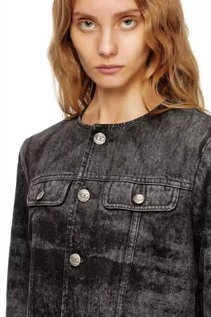 de-graffy-fsh Veste en denim coton-chanvre laserisé