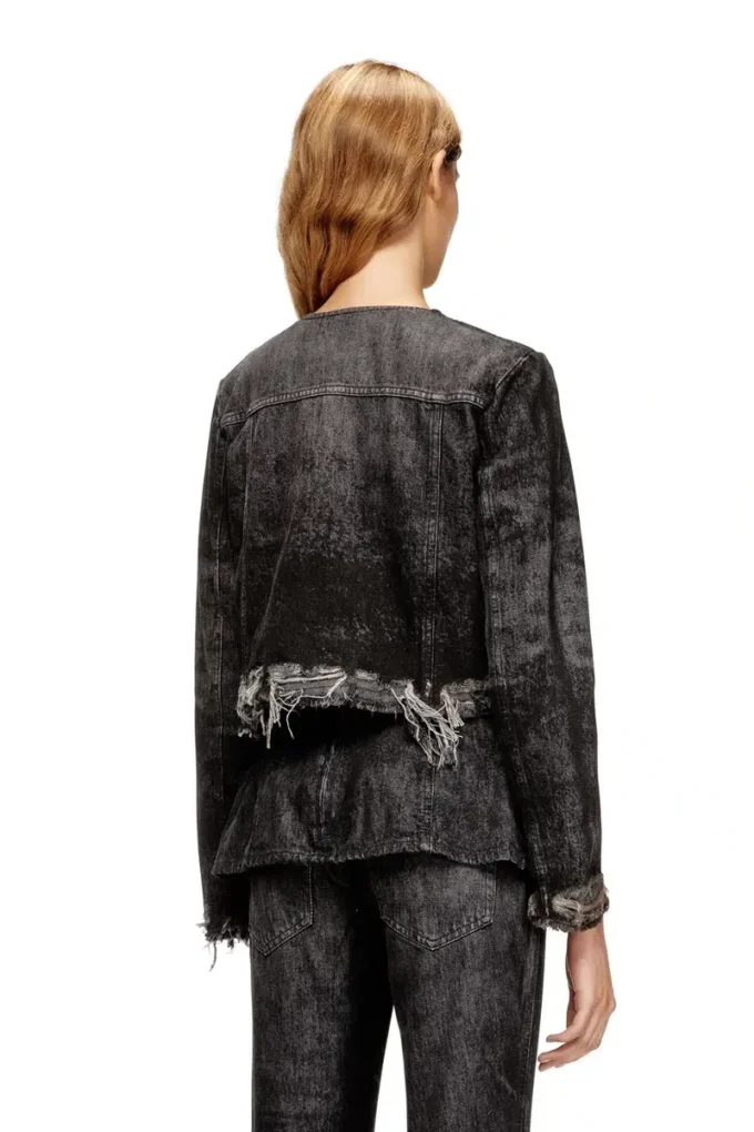 de-graffy-fsh Veste en denim coton-chanvre laserisé