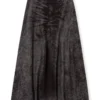 de-hannie-fsh Jupe ample en denim coton-chanvre laserisé