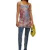 de-held-short-fse Robe midi à bretelles en denim à paillettes