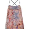 de-held-short-fse Robe midi à bretelles en denim à paillettes