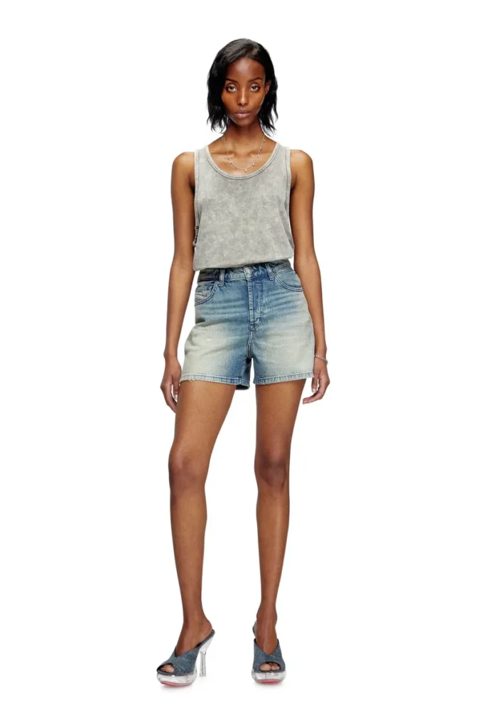 de-jiro Short en denim effet usé
