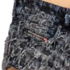 de-jizz-fsh2 Short en denim tie-dye à motif pied-de-poule de-jizz-fsh2 Short en denim tie-dye à motif pied-de-poule
