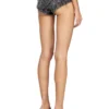 de-jizz-fsh2 Short en denim tie-dye à motif pied-de-poule de-jizz-fsh2 Short en denim tie-dye à motif pied-de-poule