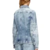 de-katerin-fsh Veste ajustée en denim coton-chanvre laserisé