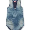 de-laris-dress-s Robe courte en denim marbré