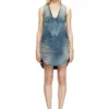 de-laris-dress-s Robe courte en denim marbré