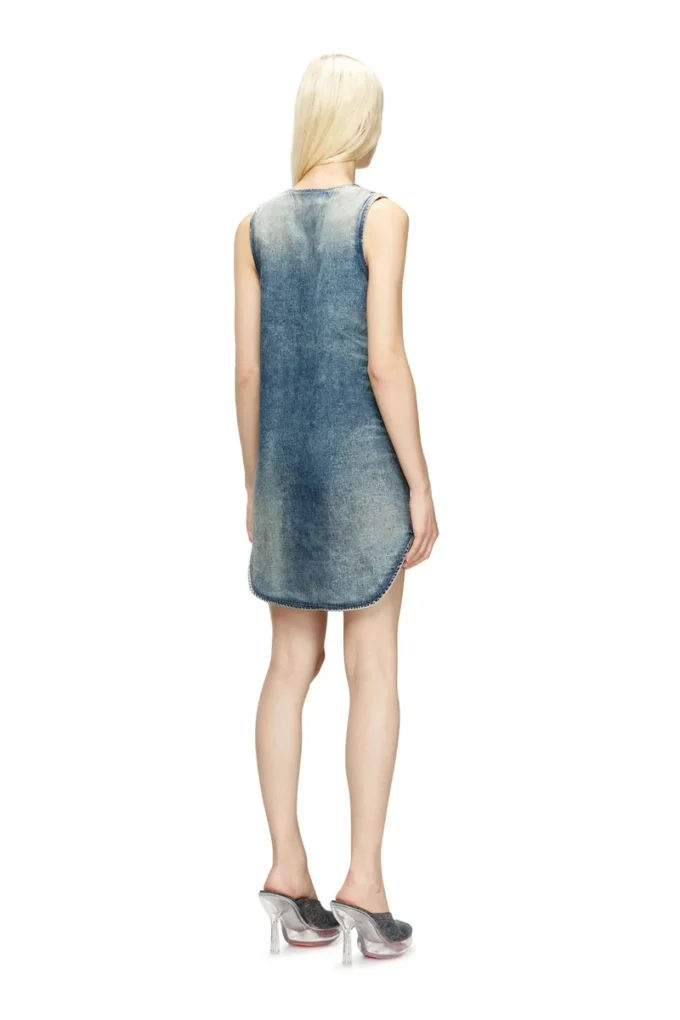 de-laris-dress-s Robe courte en denim marbré