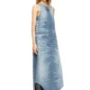 de-lina-s Robe longue en denim marbré