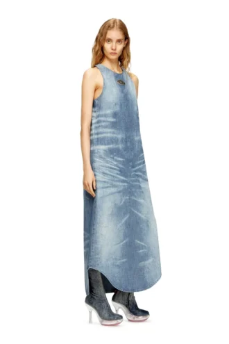 de-lina-s Robe longue en denim marbré