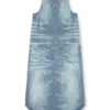de-lina-s Robe longue en denim marbré