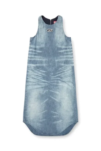 de-lina-s Robe longue en denim marbré