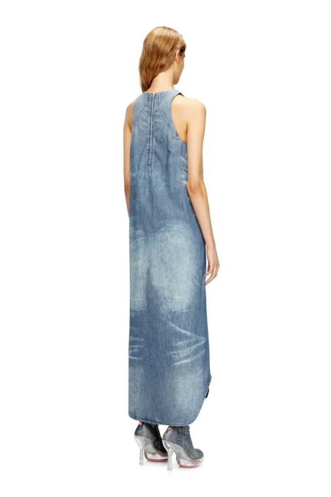 de-lina-s Robe longue en denim marbré