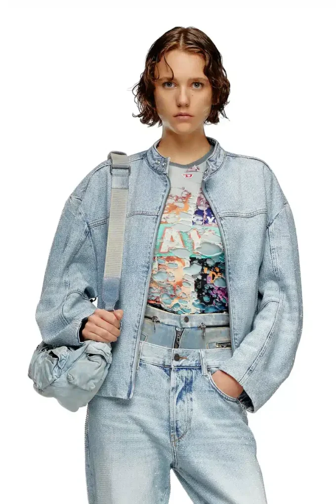 de-marge-fse Veste oversize en denim cristal