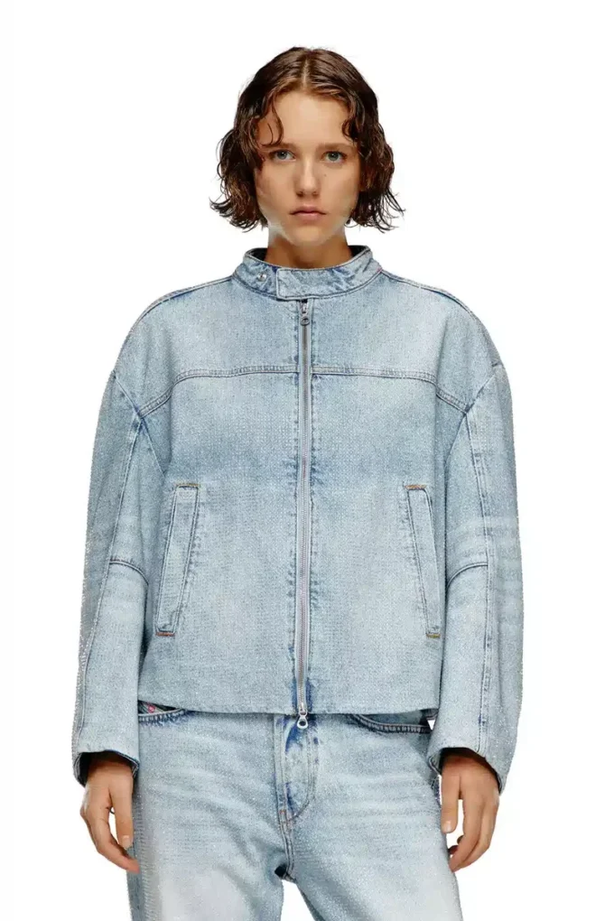de-marge-fse Veste oversize en denim cristal