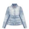 de-masly-fsh Chemise en denim nid d&rsquo;abeille vieilli