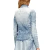 de-masly-fsh Chemise en denim nid d&rsquo;abeille vieilli