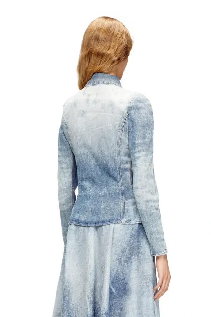 de-masly-fsh Chemise en denim nid d&rsquo;abeille vieilli