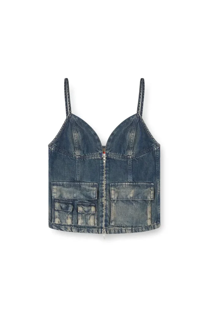 de-mellis-s Haut en denim fluide dégradé