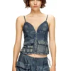 de-mellis-s Haut en denim fluide dégradé