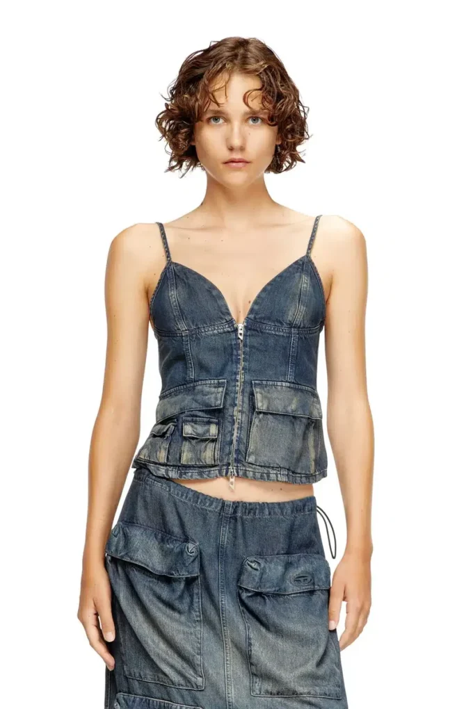 de-mellis-s Haut en denim fluide dégradé