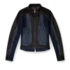 de-morny-s Veste style motard en denim bicolore