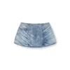 de-nora-fsh Jupe-ceinture en denim coton-chanvre laserisé