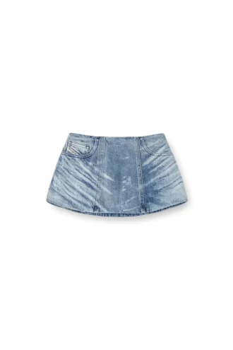 de-nora-fsh Jupe-ceinture en denim coton-chanvre laserisé