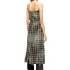 de-olivia-fsh Robe midi en denim à motif pied-de-poule