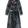 de-pia-fse Manteau en denim dévoré à fines rayures