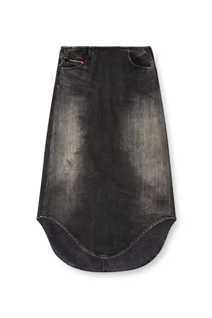 de-plumy-s Jupe midi en denim avec effet ombré