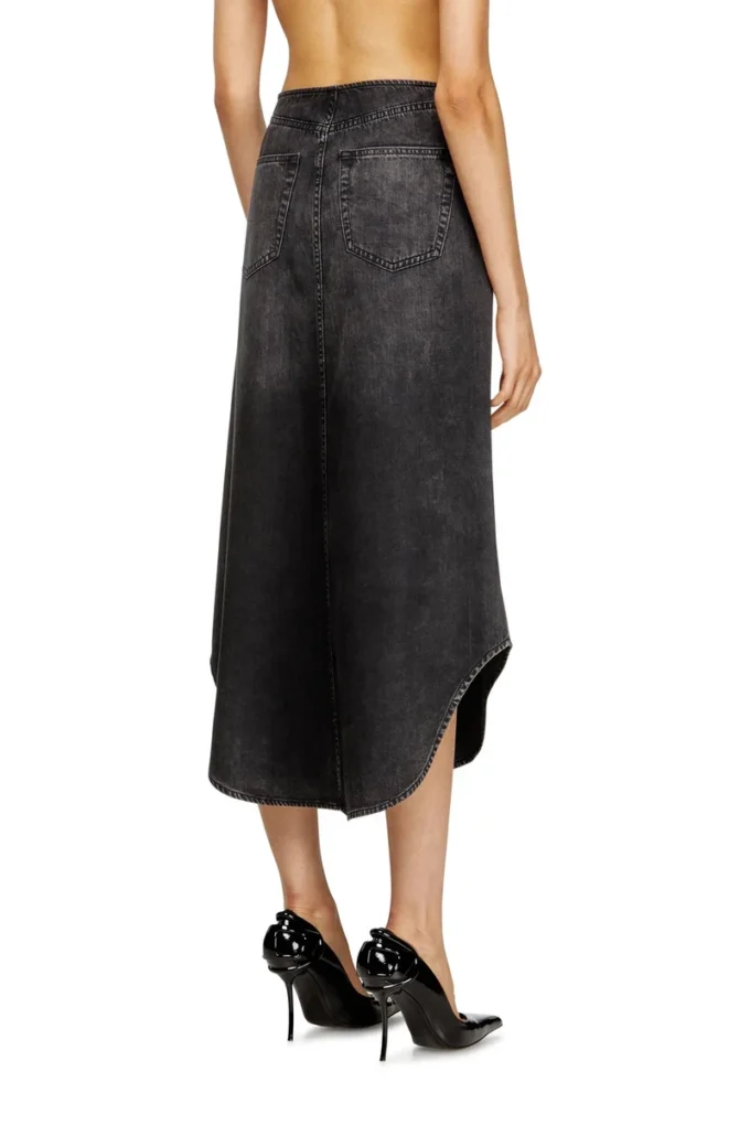 de-plumy-s Jupe midi en denim avec effet ombré