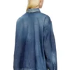 de-priss Haut Henley en denim effet contrasté