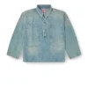 de-priss Haut Henley en denim style utilitaire