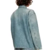 de-priss Haut Henley en denim style utilitaire