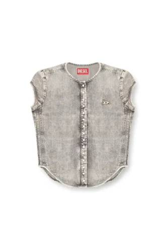 de-roset-s Chemise en denim à manches courtes et rayures athlétiques